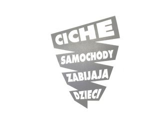 Naklejka Ciche samochody Szara 12cm