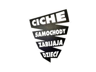 Naklejka Ciche samochody czarna 12cm