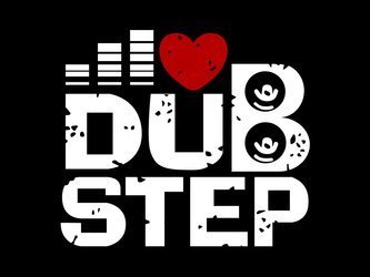 Naklejka I Love Dubstep 15cm biała