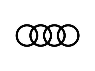 Naklejka Logo Audi 15cm biała