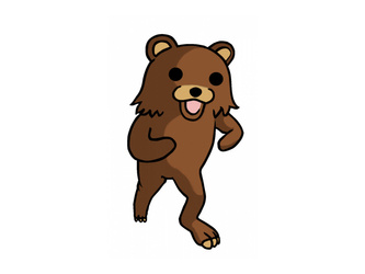 Naklejka Pedobear 15cm kolorowy