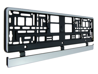 Ramka do tablicy rejestracyjnej: samochodowa (srebrna)